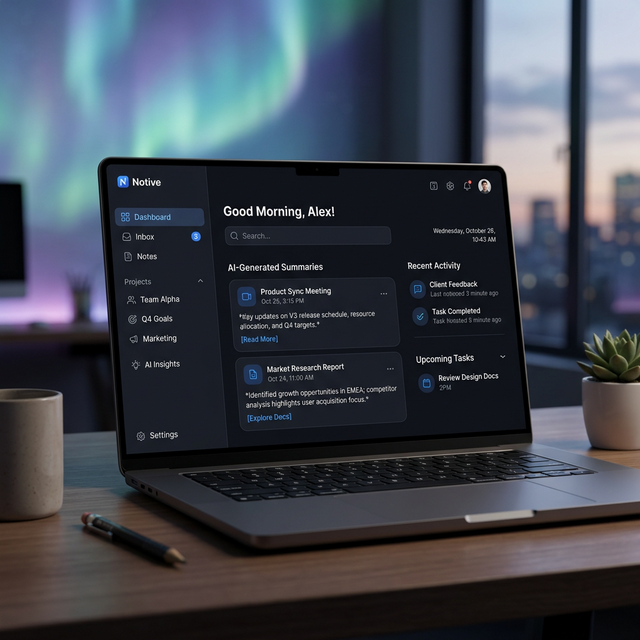 Notive App Interface